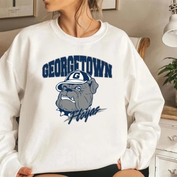 Vintage 90s Georgetown Hoyas shirt T-Shirt gift for her him Georgetown uni tee - Picture 1 of 2